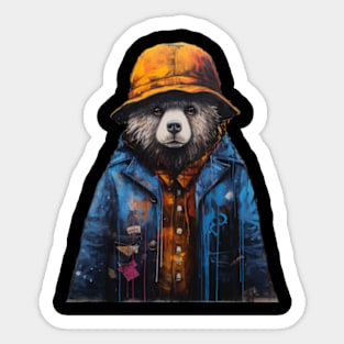 Paddington Bear with Graffiti Sticker